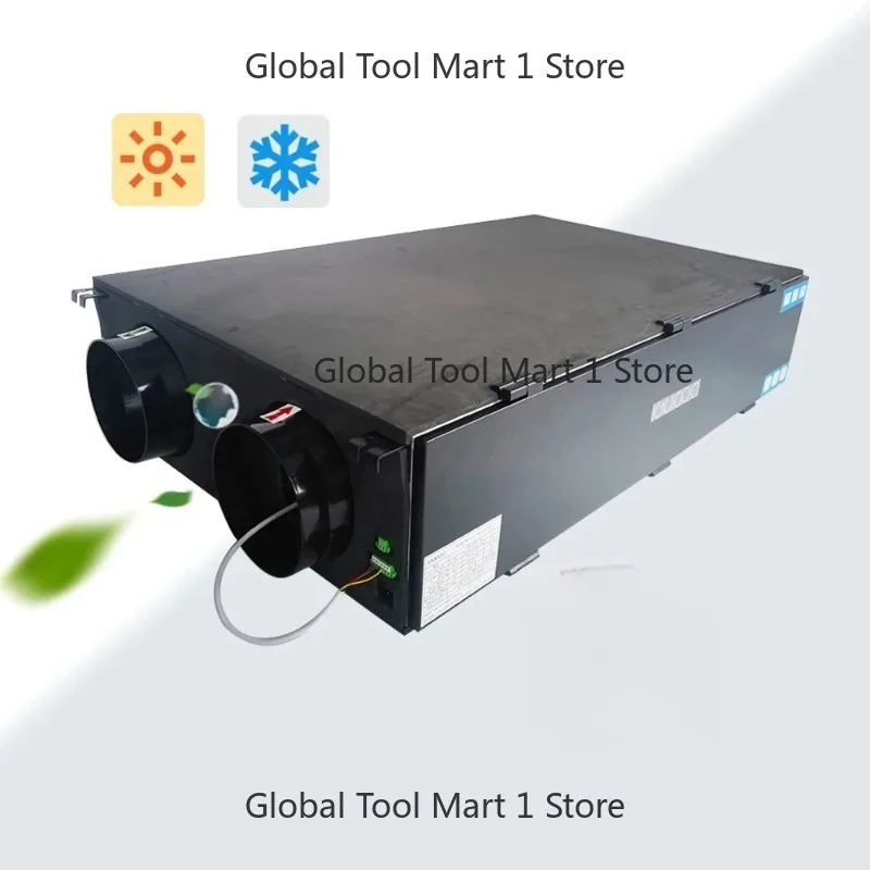 IGUIC-OO Home Ventilation Solution ERV HRV Heat Recovery Unit with HEPA Filter Water Coil