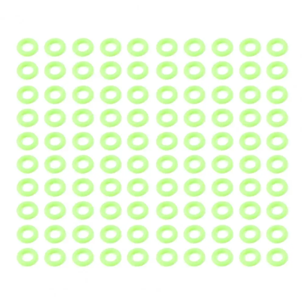 100Pcs Tent Stakes Rings 15MM Glow-in-the-dark Ground Stake Circle Fluorescent Tent Peg Loop Camping Tent Nail Accessories