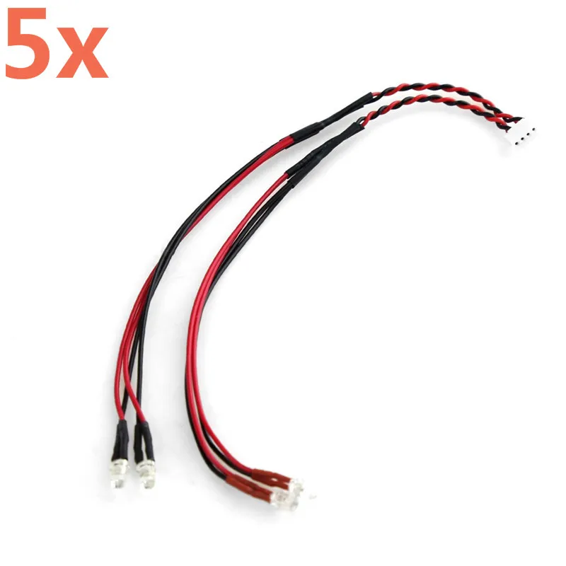 5Pcs Kyosho RC Car Mini-Z Sports AWD MA020 Mr03 FWD RWD Dedicated Sport LED Light Lamp Clear&Red MZW429R