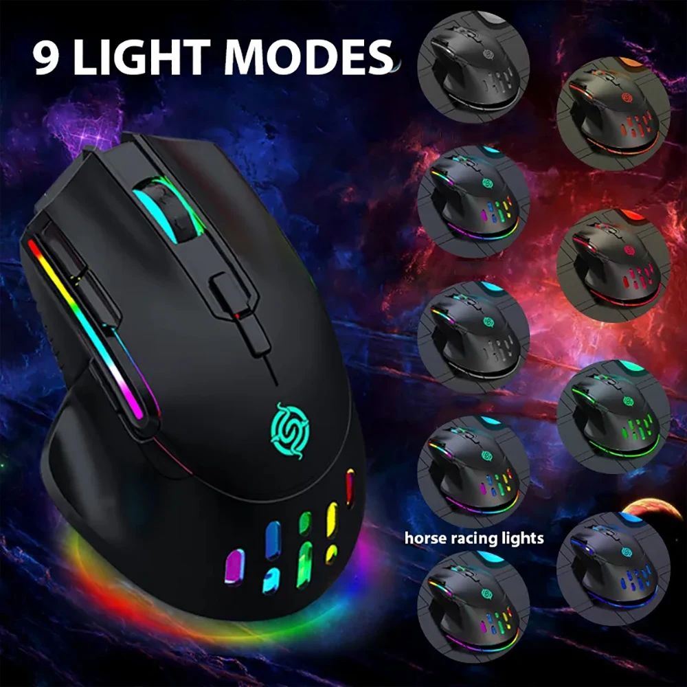 

NEW Rechargeable USB 2.4G Wireless Mouse RGB Colorful Gaming Mouse Desktop PC Computers Notebook Laptop Mice Mause Gamer