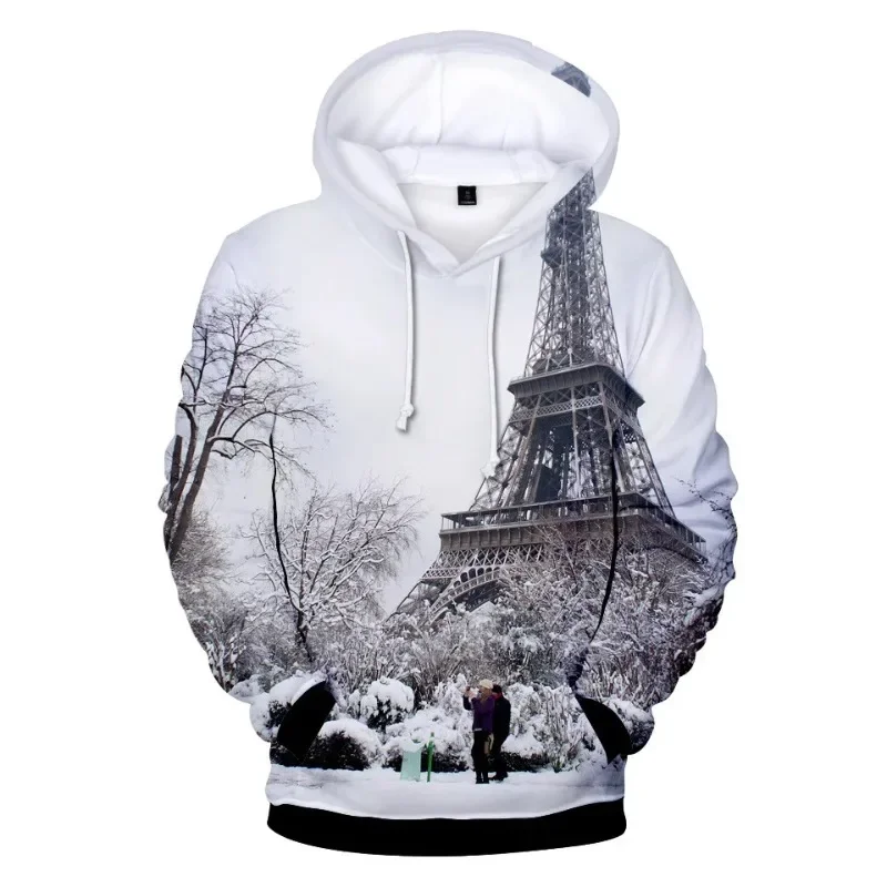 France Paris Eiffel Tower 3D Hoodies Men/Women Sweatshirts Famous La Tour Eiffel Pullover Hoodie Fashion Jacket Streetwear Coats