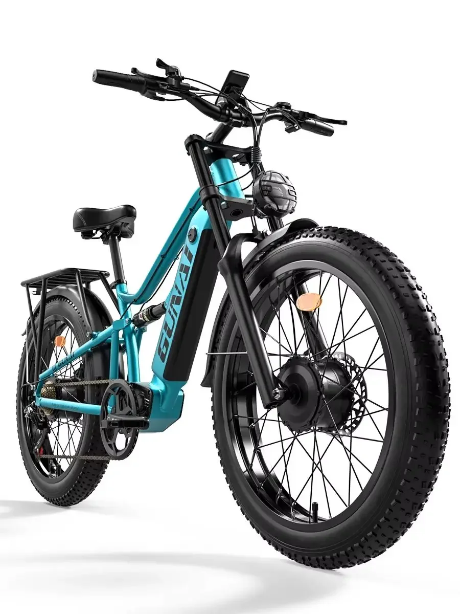 AliExpress GUNAI-M2 Off Road Mountain Electric Bike, 2000W, 26x4.0 Tire Adult fat tire electric bicycle, 48V 17.5 Ah battery E-bike
