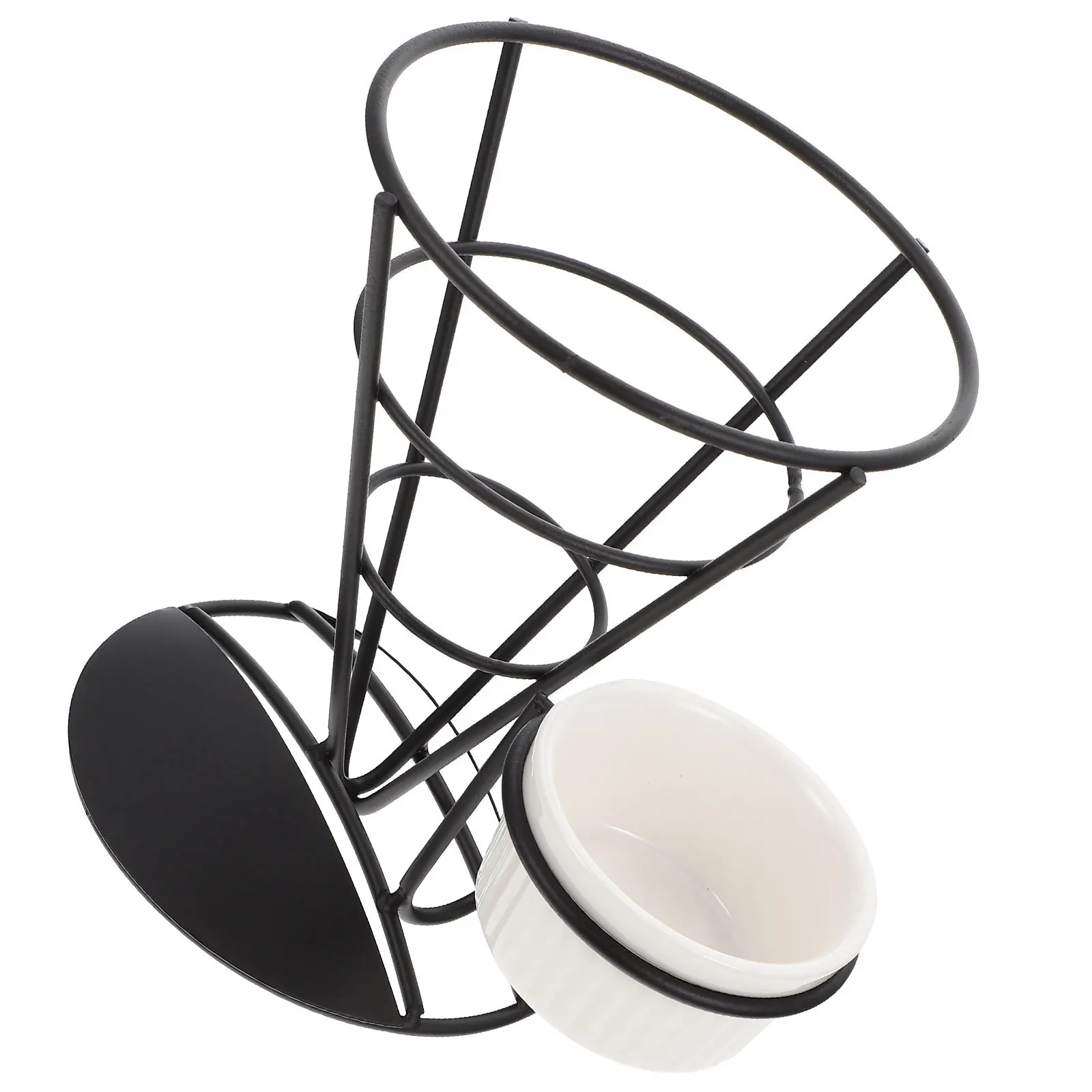 

Snack Serving Rack French Fries Display Stand with Sauce Cup Holder for Home Restaurant Use Creative Tableware