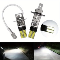 2Pcs Fog Light LED H1 H3 4014 24SMD Bulb Super Bright Canbus Auto Leds Turn Driving Lamp Car accessories 6000k 12V White
