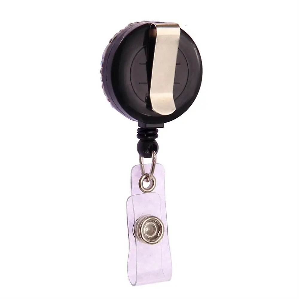 

Rhinestone Nurse Badge Reel Sparkle Badge Clip Retractable Badge Holder Crystal Chest Card Easy Pull Buckle Doctor Hospital