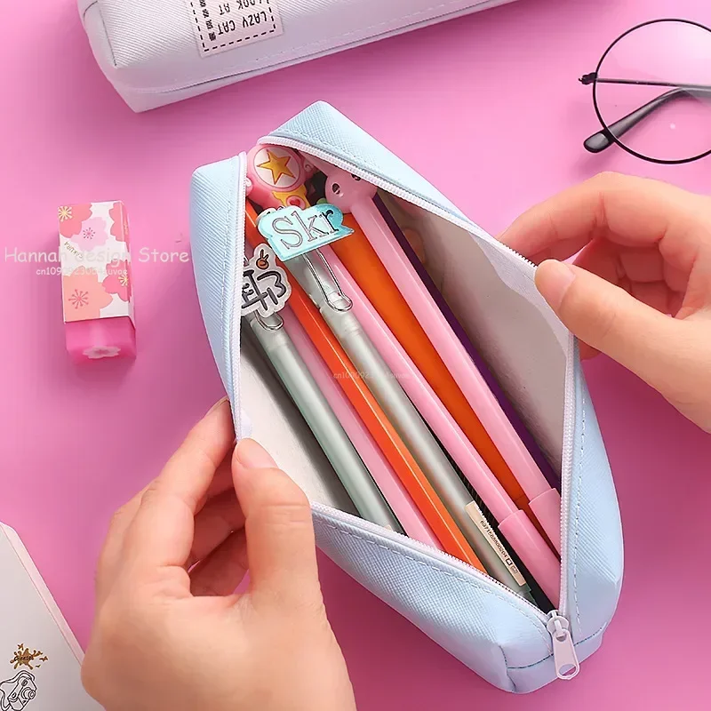 Pink Cartoon animal Pencil Cases Classic Pen Box Bags for Student Big Capacity School Supplies Gift Pencilcases