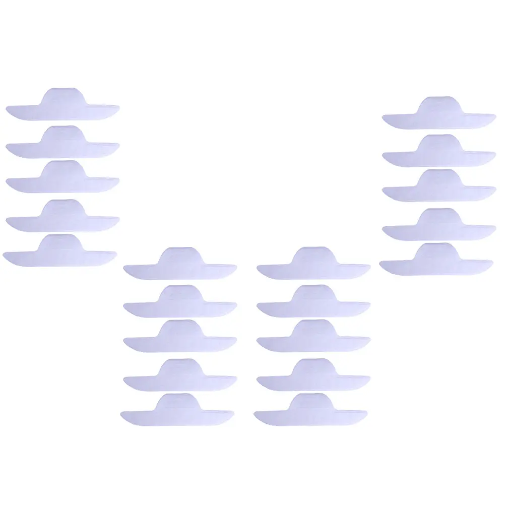 

20Pcs Boat Shape Collar Protector Sweat Pads Self-Adhesive Breathable Neck Liner Pads Effective Against Collar Sweat Stains