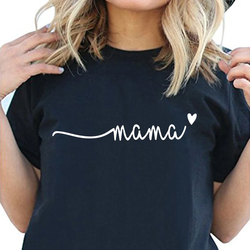 Kawaii women t-shirts summer short sleeve Female Harajuku mama love t shirt women tops clothes camisetas For Women Clothing