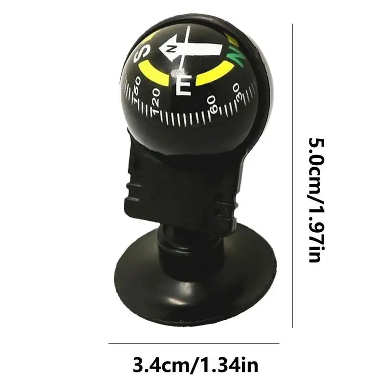 Ball Compass Car Automotive Navigation Compass Adjustable Dashboard Mounted Automotive Interior Accessories For Hiking Boat