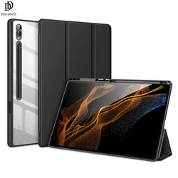 DUXDUCIS Tablet Leather Case For Samsung Tab S8 S9 Ultra/S7 S9 FE/Tab S7 S8 S9 A9 Plus Smart Cover Sleep Wake with Pencil Holder