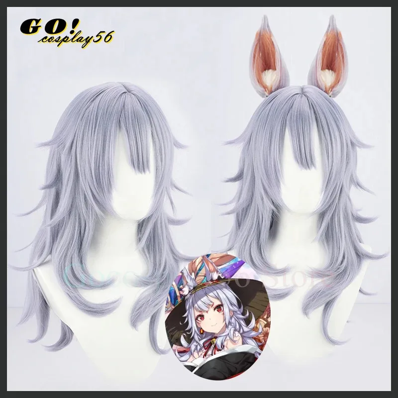 2025 VTuber Nina Kosaka Cosplay Wig 60cm Long Curly Wavy Hair Ethyria YouTuber Role Play Headwear view 2