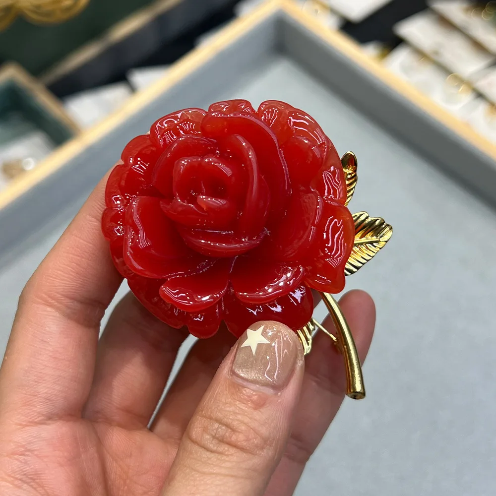 Rose brooch Butterfly antique vintage Western antique European and American fashion clothing accessories high-end brooch