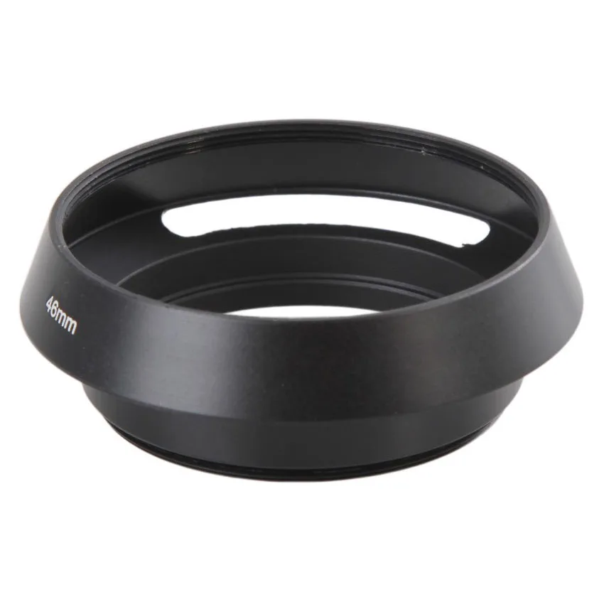 Pare-soleil pour objectif de caméra, monture métallique, noir/argent, pour Leica Sony Fujifilm Fuji, 37mm, 39mm, 40.5mm, 43mm, 46mm, 49mm, 52mm, 55mm, 58mm