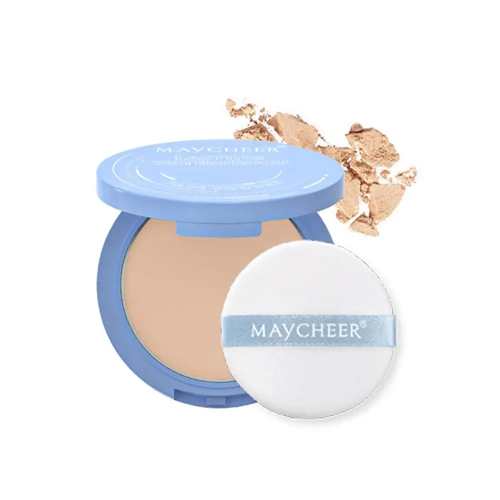 Weiche Gesichts einstellung Puder kissen kompaktes Puder Öl kontrolle Make-up mattes Finish 3 Concealer gepresste glatte Puder farben e2d3