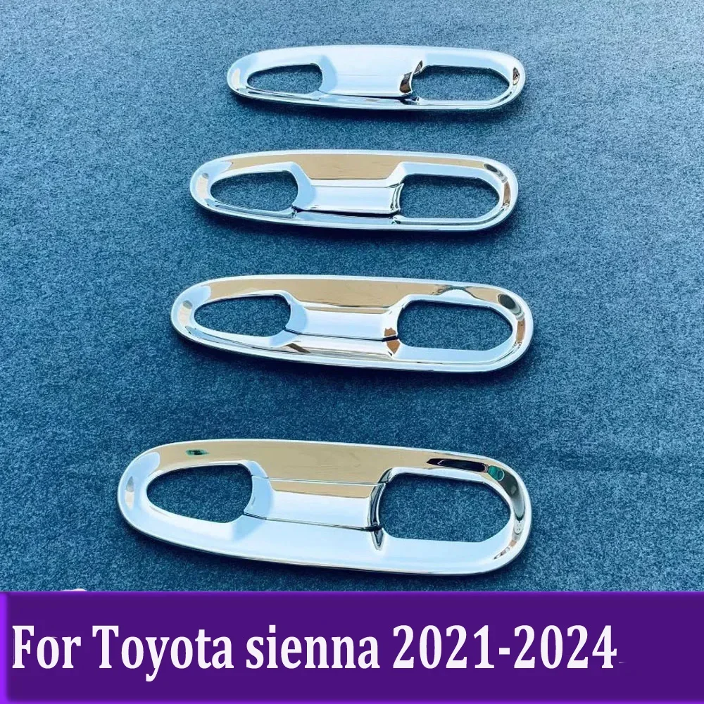 

Styling Car Accessories ABS Chrome Side Door Handle Bowl Cover Trim Car Sticker For Toyota Sienna 2021-2024