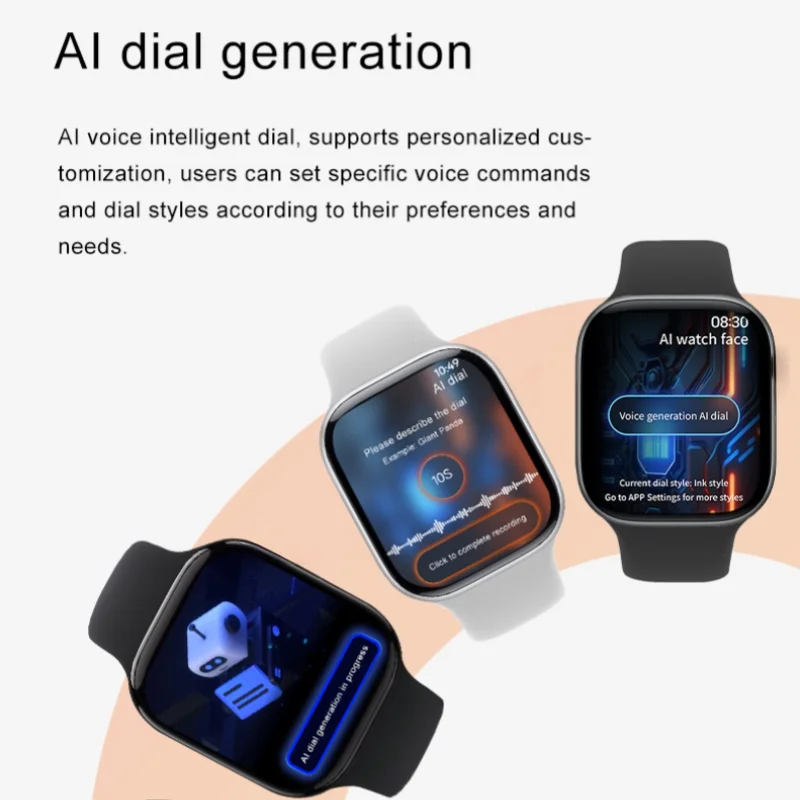 

2025 New Heart Rate Monitor for Apple and Android, Women's Health, Unisex, 100 Sports Modes, Music Playback, and Ai Watch Face