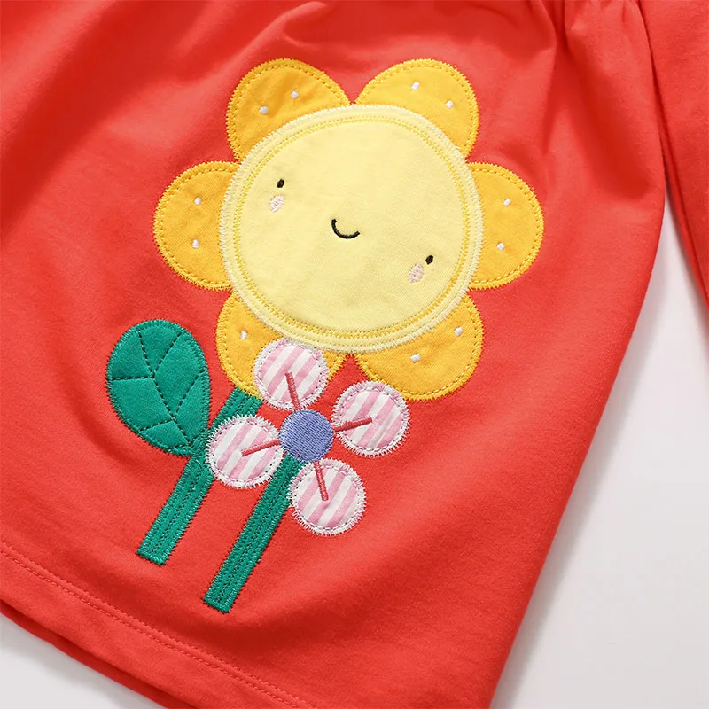 Little maven abbigliamento per bambini vestiti per neonate abbigliamento per bambini Cartoon girasoli cotone vestito Casual primavera autunno bambini