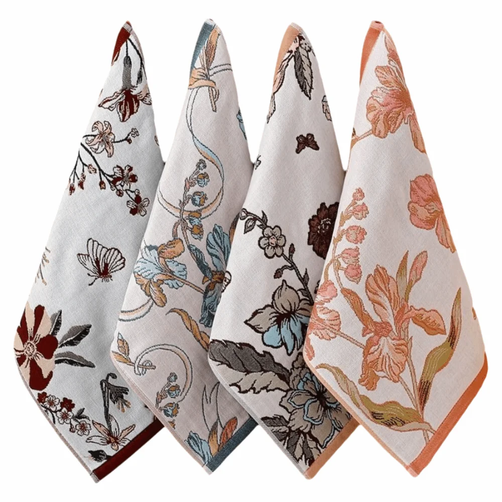 34x40cm Large Hand Towel 4 Layer Cotton Gauze Quick Dry Pure Cotton Dish Cloth Decorative Bathroom Handkerchief Home Restaurant