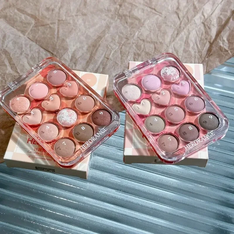 

HERORANGEHR429 Calculate Love Eye Shadow Plate Multi Color Gentle Scrub Powder Embellishes Delicate Makeup