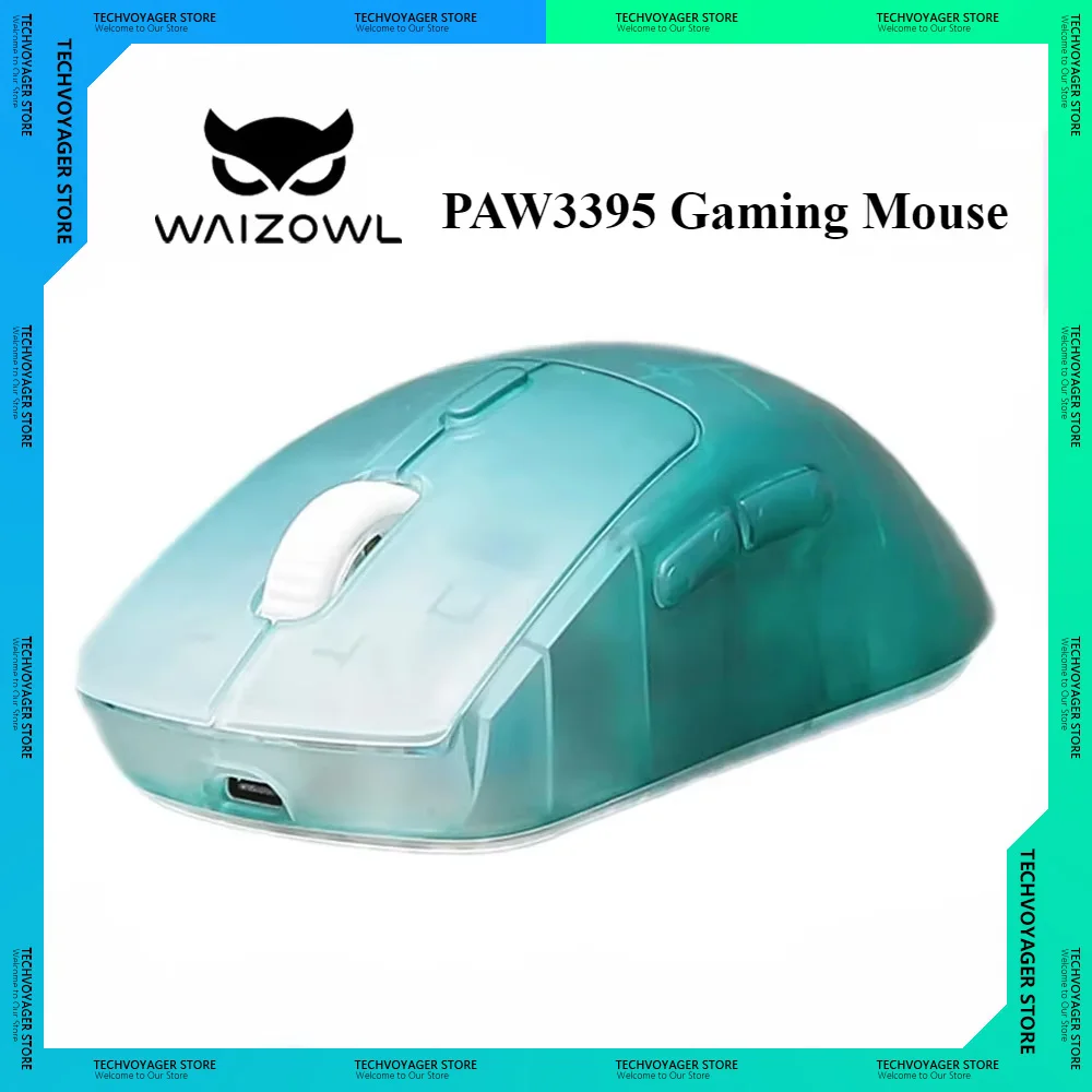 Waizowl OGM Pro Gaming Mouse PAW3395 Wireless Bluetooth Wired Tri-mode Lightweight Mouse  Laptops Accessories Gifts for Gaming