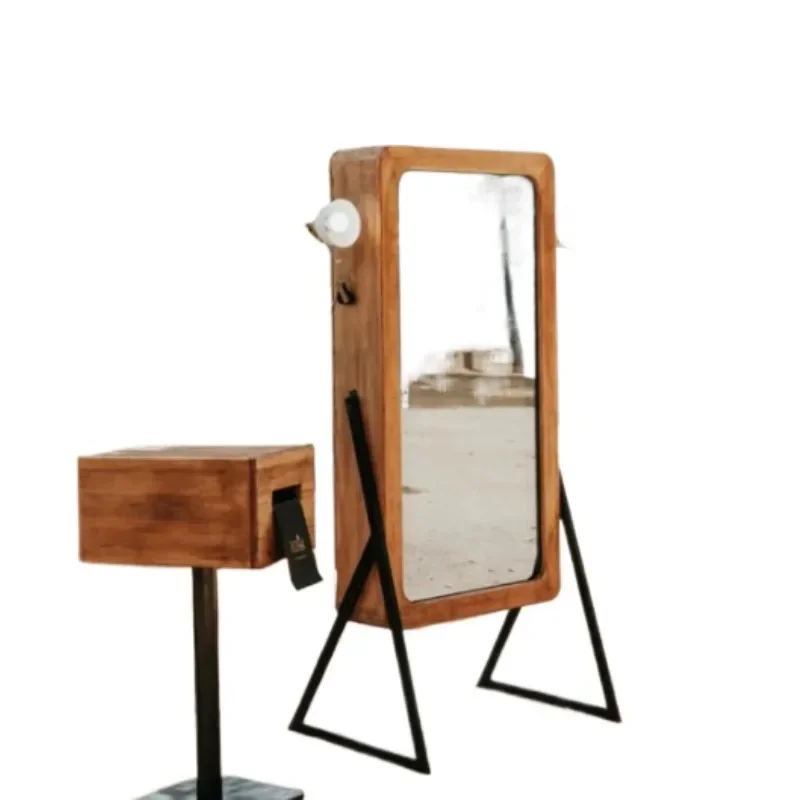 Mini Computer Dslr Photo Booth Magic Miroor Activity Wooden Mirror Photo Booth