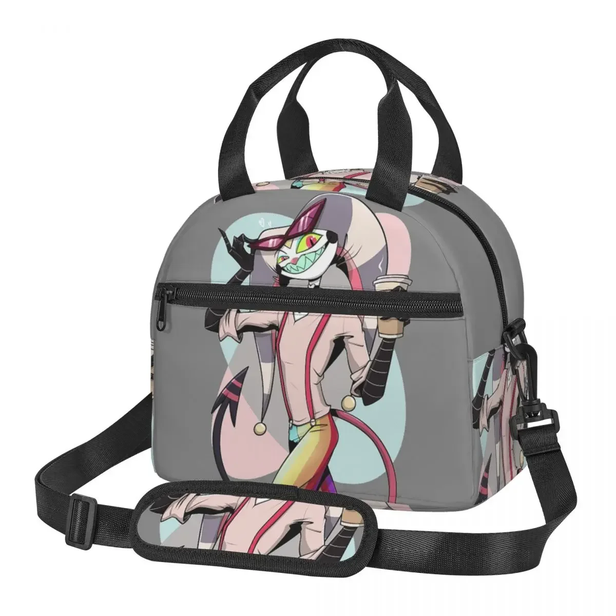 Fizzarolli Helluva Boss Insulated Lunch Bag for Women Kids Portable Food Boxes Thermal Lunch Box Tote
