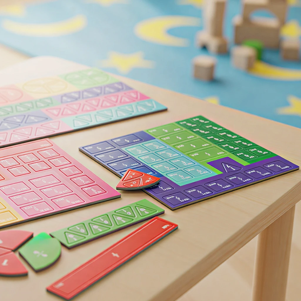 Mathematical Magnetic Fraction Discs, Fraction Size Comparison Teaching Aid, Dinosaur Cartoon Theme Cover