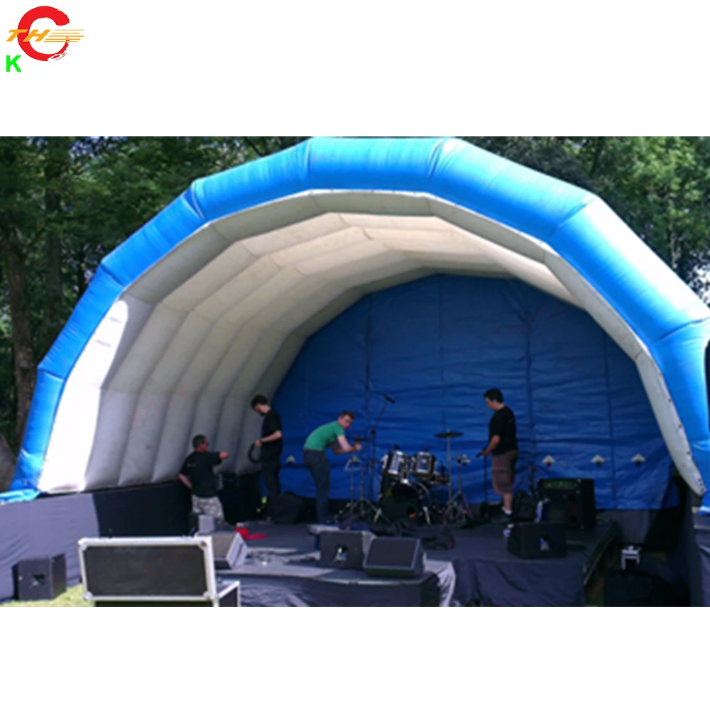 Riesiges aufblasbares Muschelzelt für den Außenbereich, aufblasbares Bühnenzelt für Konzert, musikalische Ereignisse zu verkaufen