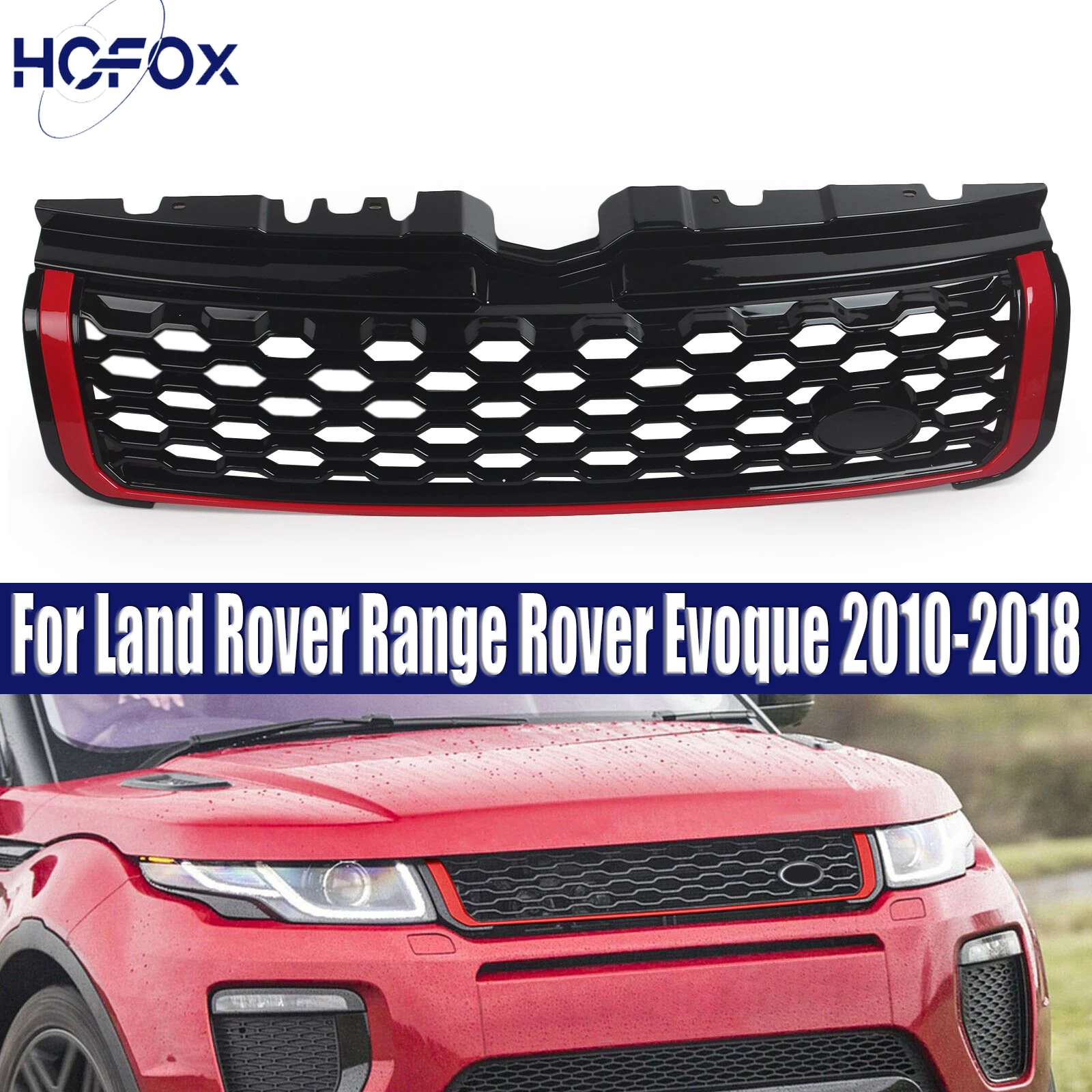 

Front Radiator Grille Upper Racing Grill For Land Rover Range Rover Evoque 2010-2018