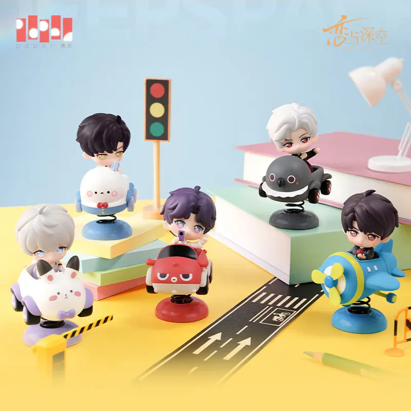 Figurines de voiture de la série Love and Deepspace Time to Travel, 5 styles, mignonnes, en PVC, ABS et métal, ornement de véhicule, objet de collection, décoration de bureau