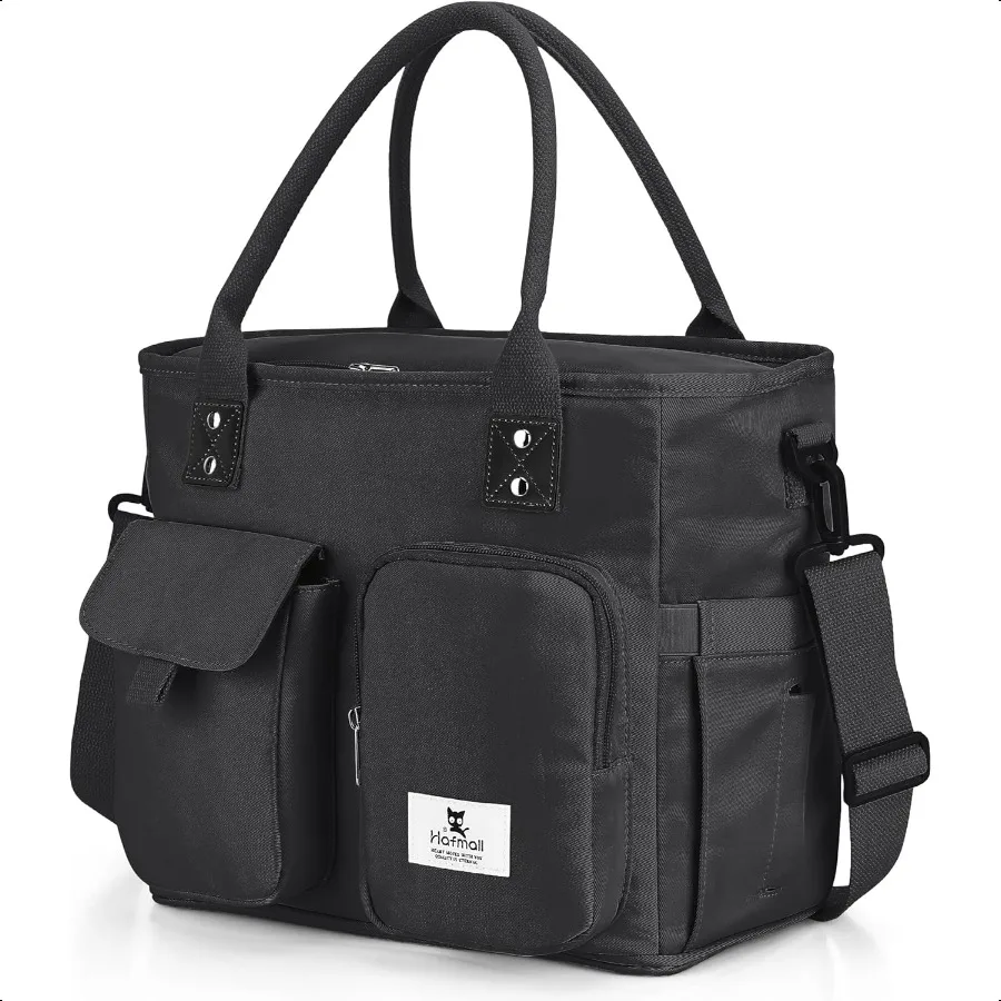 

Large Insulated Lunch Bag for Women Men Leakproof Lunch Box for Adults Wide Opening Lunch Tote Bag with Shoulder Strap Reusable