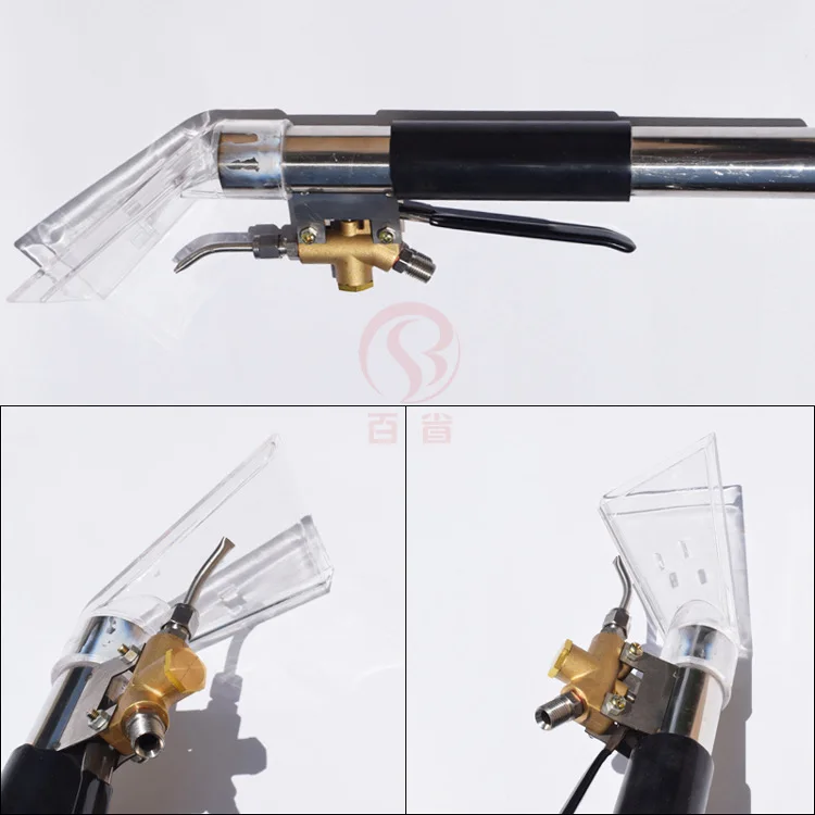 Upholstery and carpet cleaning attachment transparent wand head detailing vacuum head hand tool for extractor truckmount