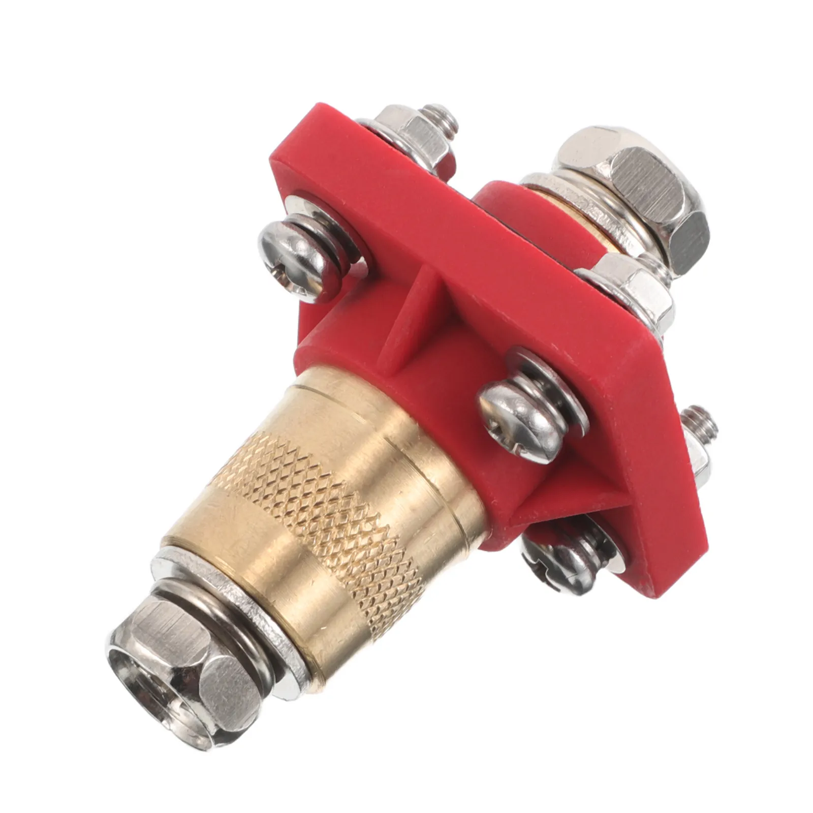 

Brass Battery Terminal Connectors Square High Current Thru Panel Block for Marine Rv Automotive Boat Accessories