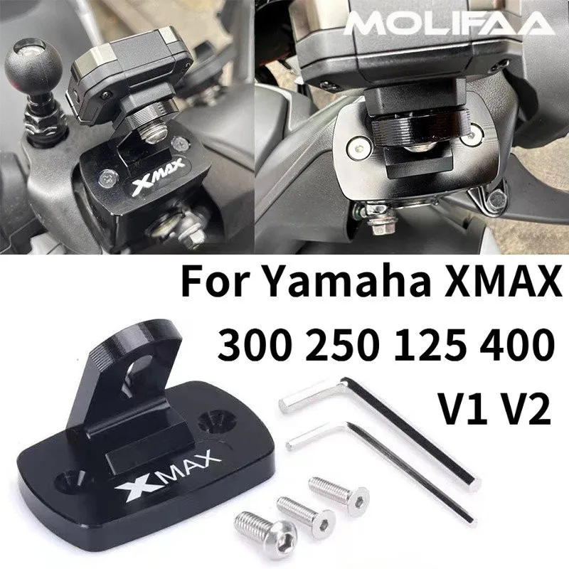 

Motorcycle CNC Tire Pressure Monitor Fixed Base Extension Adapter Bracket For Yamaha XMAX 300 250 125 400 V1 V2 Brake Pump Cover