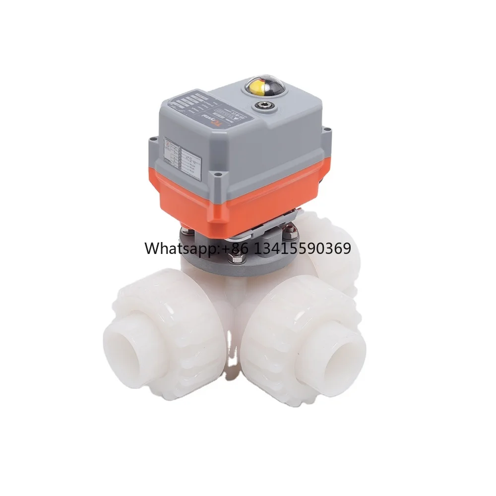 

DN25 PVDF DC24V Intelligent Modulating Power-driven Three Way Valve 3 Way Flow Control Valve