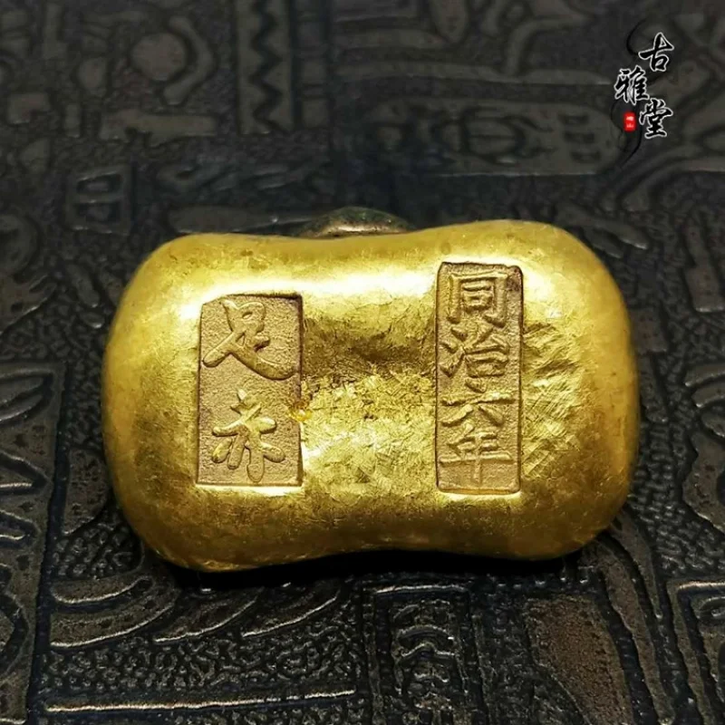 High-density , , -plated bars, ancient coins, pure red gold ingots, random fonts