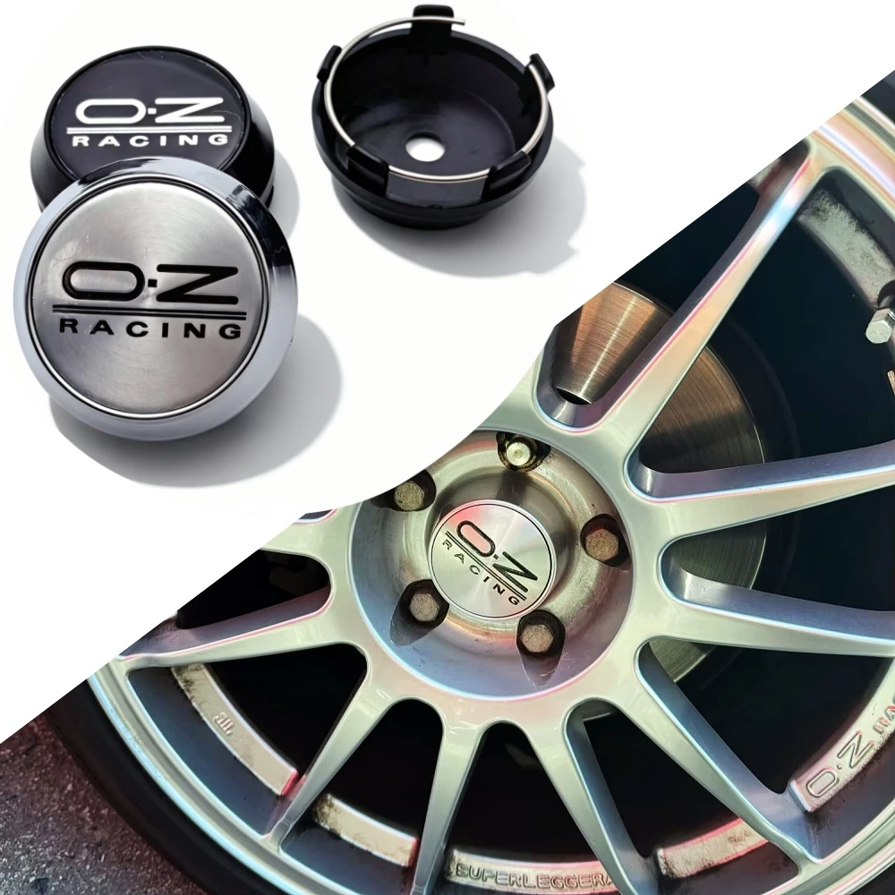 4 pezzi, clip da 60 mm, 56 mm, emblema OZ Racing, coprimozzo per cerchi auto, coprimozzo alto O.Z, copricerchio, protezione antipolvere per cerchi, stemma sportivo OZ, coprimozzo per cerchi, accessori