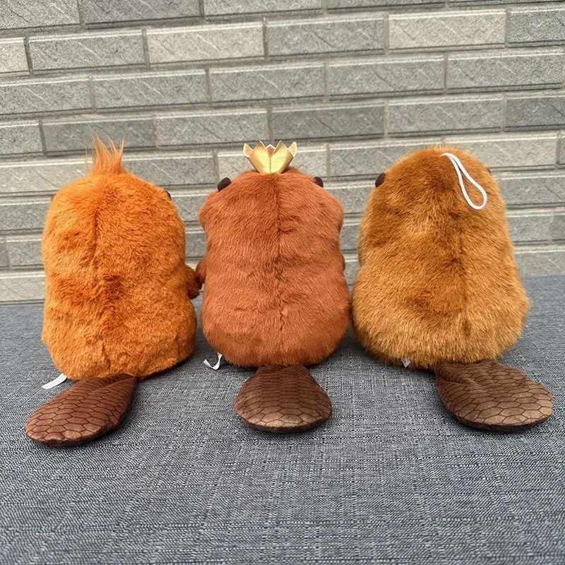 

Плюшевая игрушка Бобер Хопперс, мягкая игрушка в стиле фильма с золотой короной, милая кукла для украшения детской комнаты, подарок на день рождения