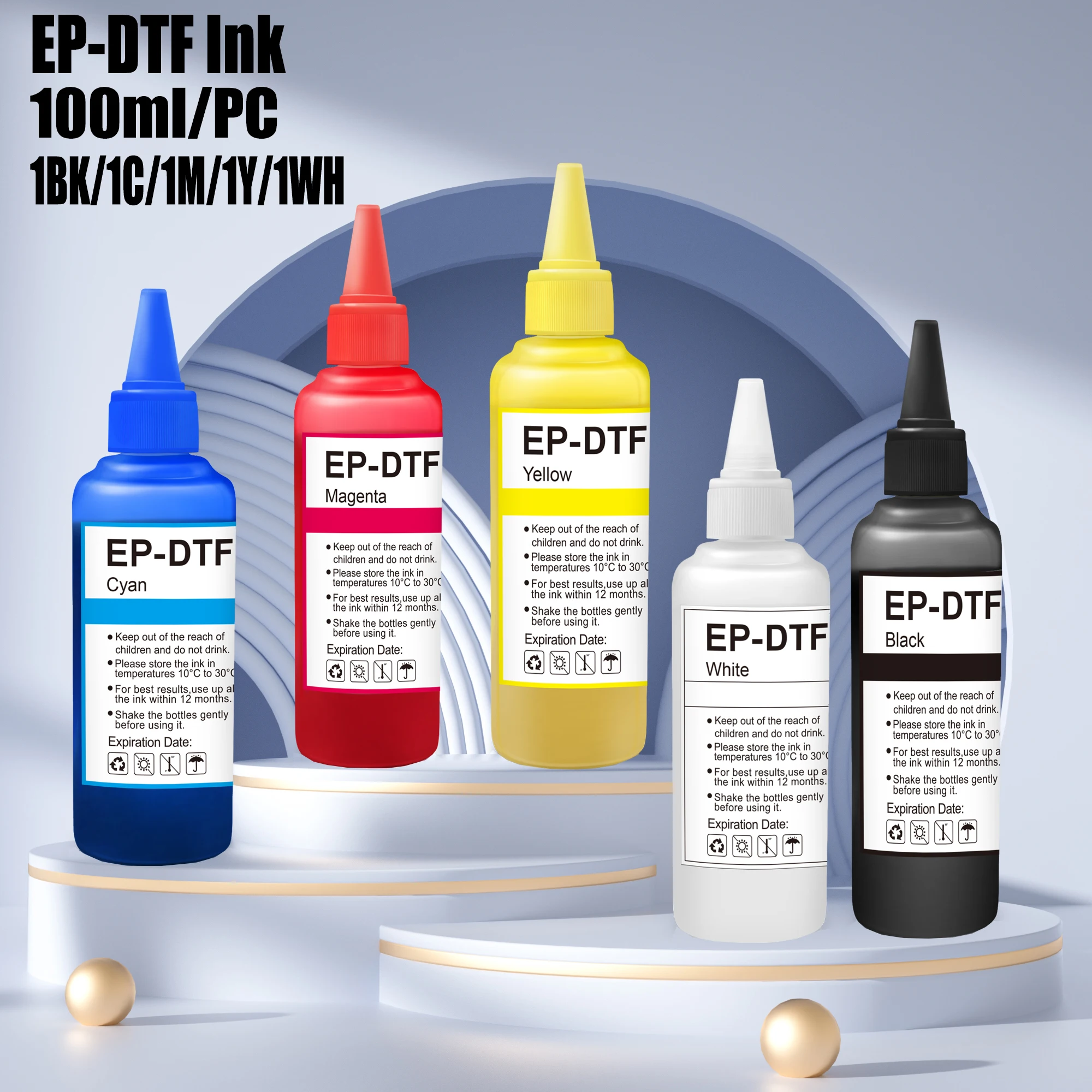 

Комбинированный пакет DTF Ink, 100 мл, совместимый с печатающими головками, установленными принтерами DTF L1800 R1390 4800 8550 XP15000 I3200 4720 XP600 TX800