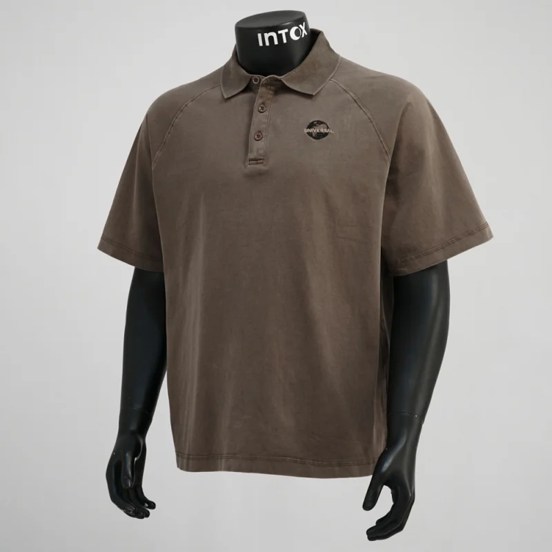 قميص بولو بياقة ريترو بأكمام قصيرة للرجال في الصيف، أزياء راقية، فضفاض، مغسول، تي شيرت بسيط وغير رسمي