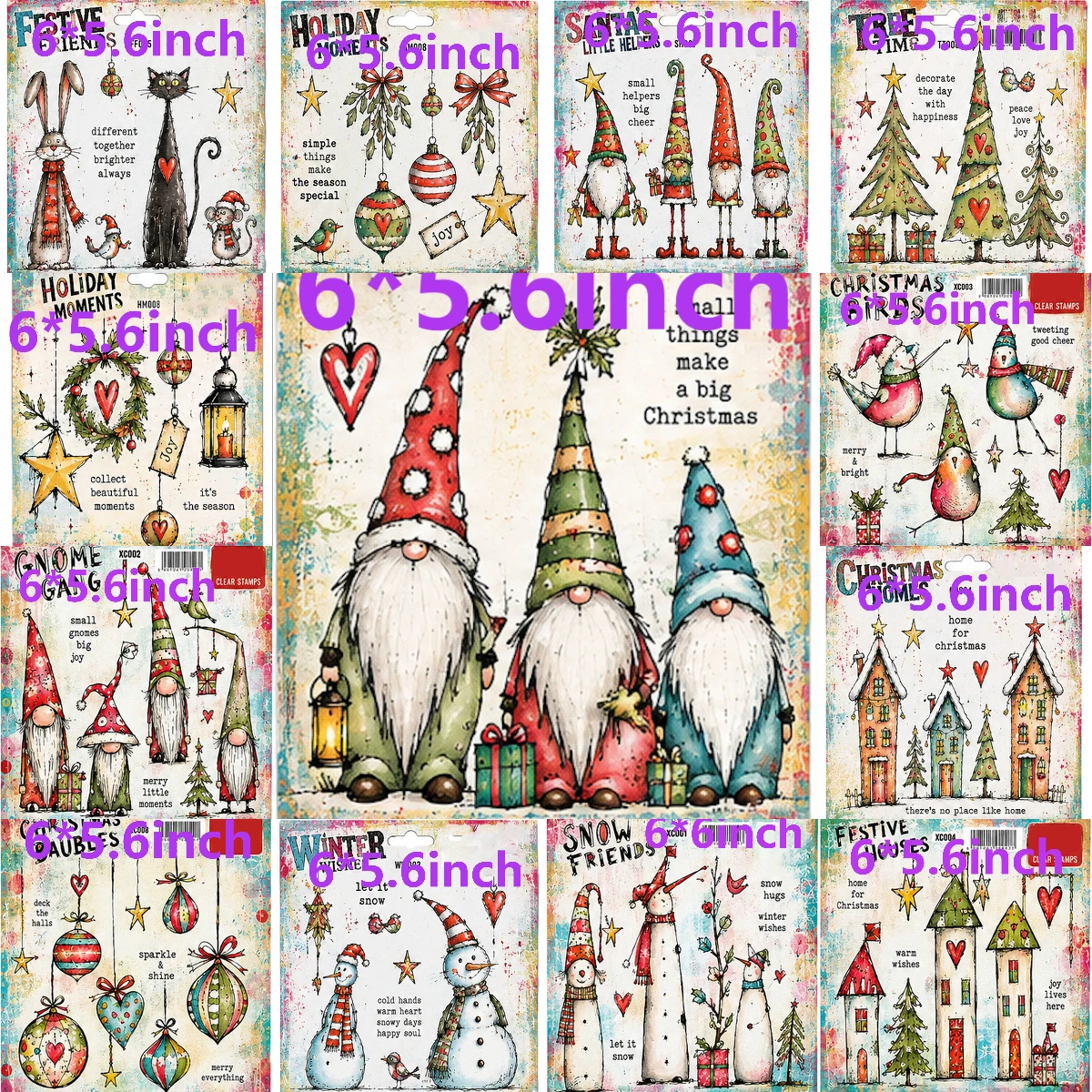 2026 New Snowman and Post Office Stamps For Craft Embossing Make Paper Greeting Card Making Template DIY Handmade