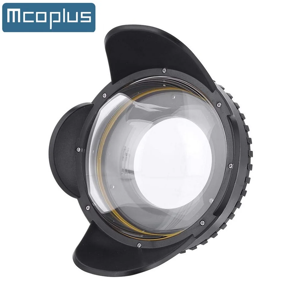 Mcoplus 60m/196ft 67mm Underwater Fisheye Wide Angle Lens for Canon NIkon Sony Fujifilm Underwater Diving Waterproof Camera case