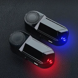 1Pcs LED Car Fake Security Light Solar Powered Simulated Alarm Wireless Warning Anti-Theft Lamp With Air Freshener Function