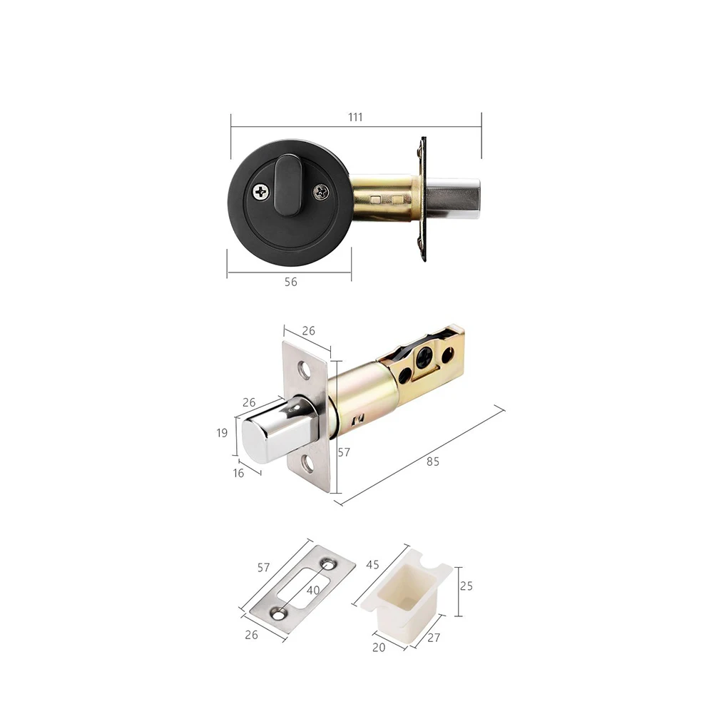 

Home Improvement Bedroom Door Lock Anti Theft Door Lock For Home Key Latch Internal Door Lock Easy Installation