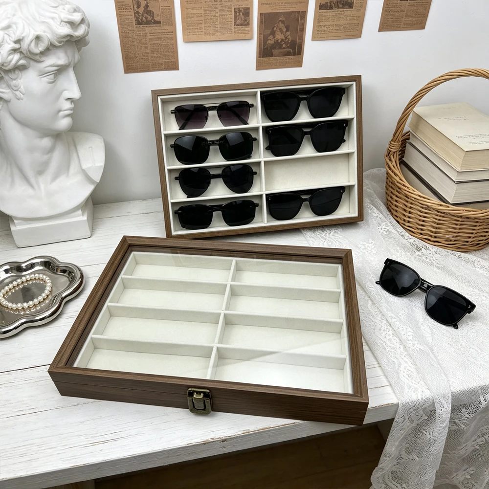 Sunshield Storage Box, an Eight-Slot Storage Box for Sunglasses, Can Be Used for Storing, Displaying, and Organizing Jewelry and Accessories