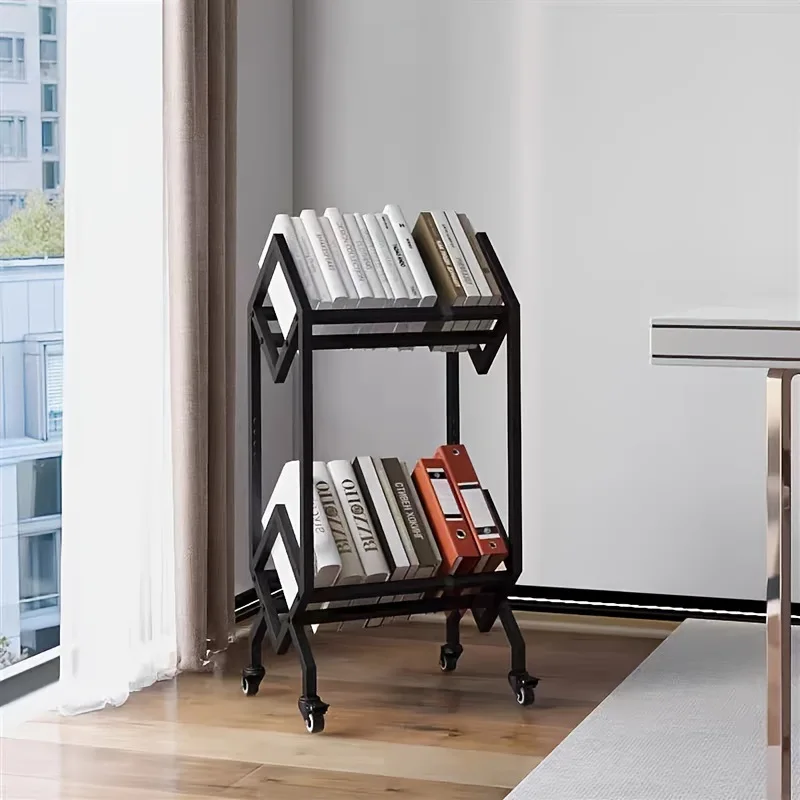 Desktop creative record storage rack CD record display rack, magazine storage rack Metal fine iron