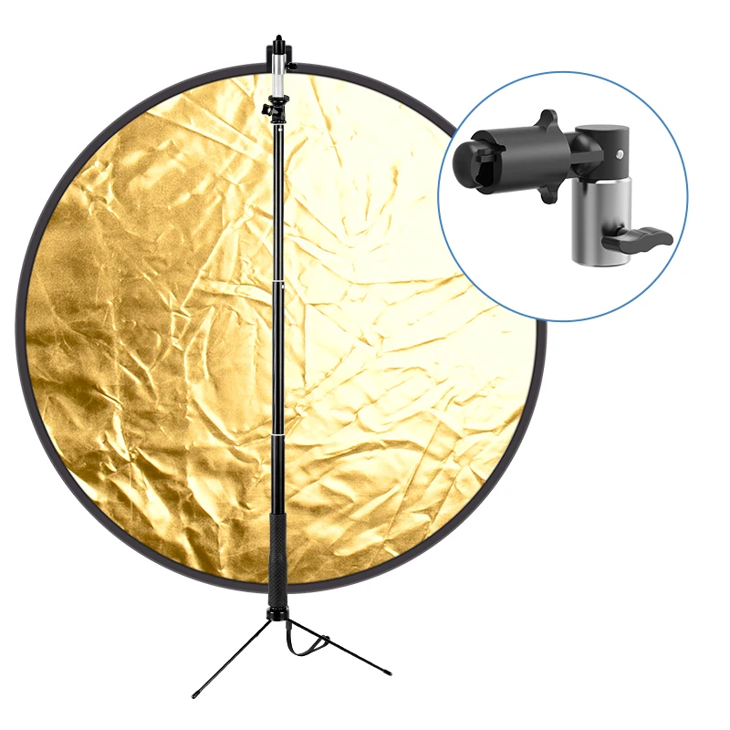 43 Inch 5 Colors Photography Reflector Collapsible Light Reflector Kit With Clip And Stand For Outdoor Photo Shooting Accessorie