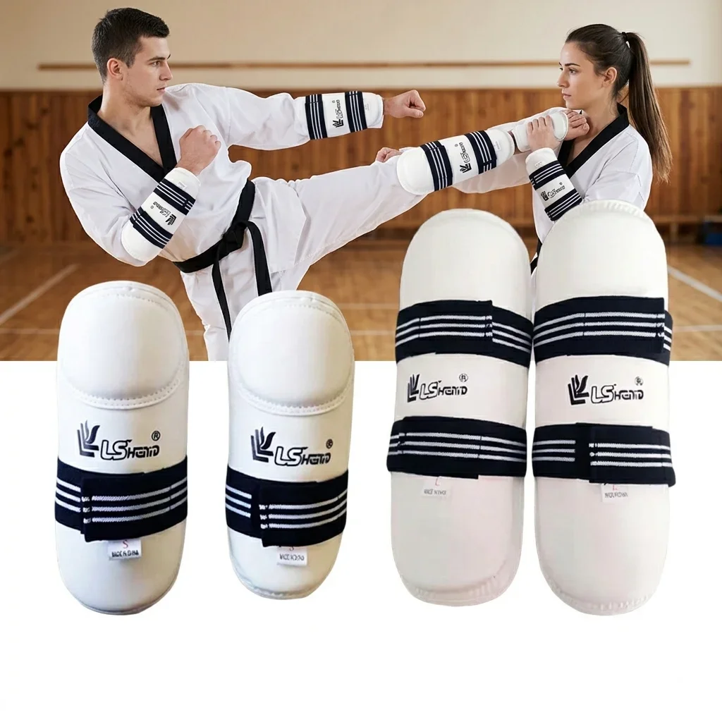 Taekwondo Arm Leg Protection Set Adult Thick Karate Boxing Sanda Martial Arts Training Sports Protective Gear