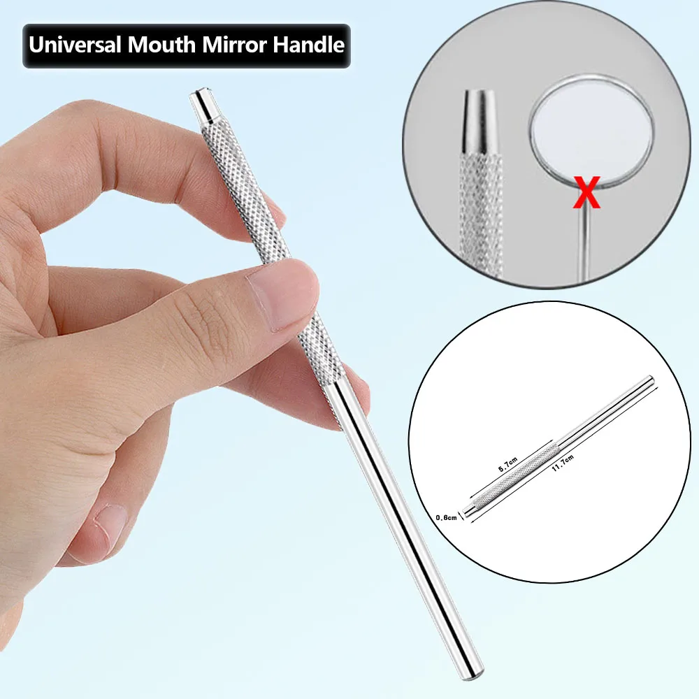 1pcs Dental Mouth Mirror Handle high quality Odontoscope Handle Checking Oral Stainless steel universal Mouth Mirror Handle