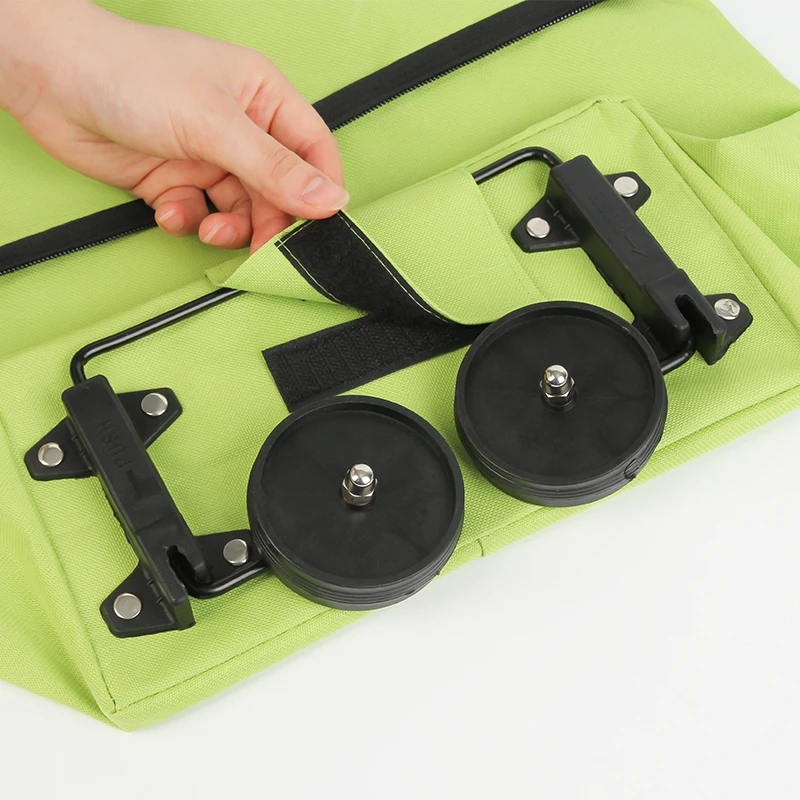 Folding Shopping Pull Cart Trolley Bag With Wheels Foldable Shopping Bags Reusable Grocery Bags Food Organizer Vegetables Bag